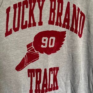 NWT Lucky Brand grey track t-shirt